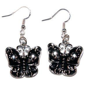 3=$25 Gothic Skull‎ butterfly Earrings New & Handmade Hypoallergenic 925